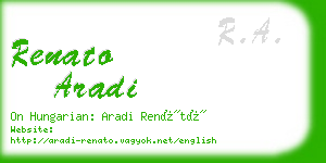 renato aradi business card